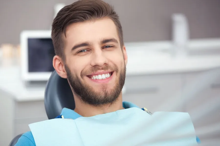 Patient having a dental exam